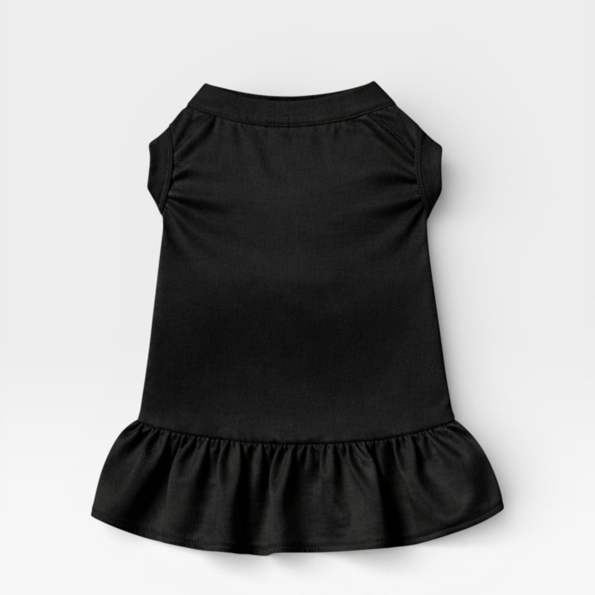 black dog dresses East Side Collection RUFFLES & RIBBONS Dog Dress Pullover Style Cotton BLACK