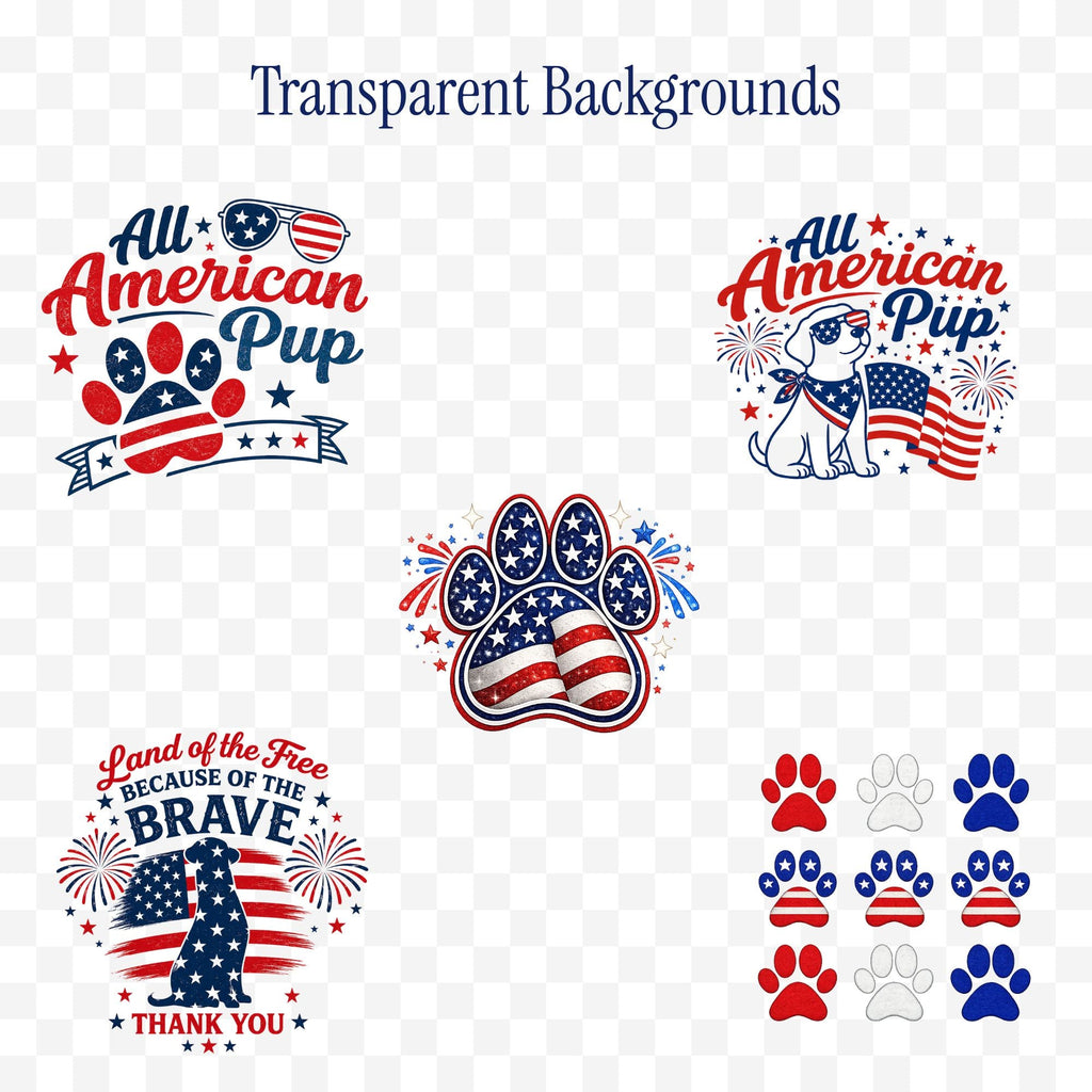 All American Pup PNG Bundle – blank dog apparel for makers and small brands | Fetch Blanks
