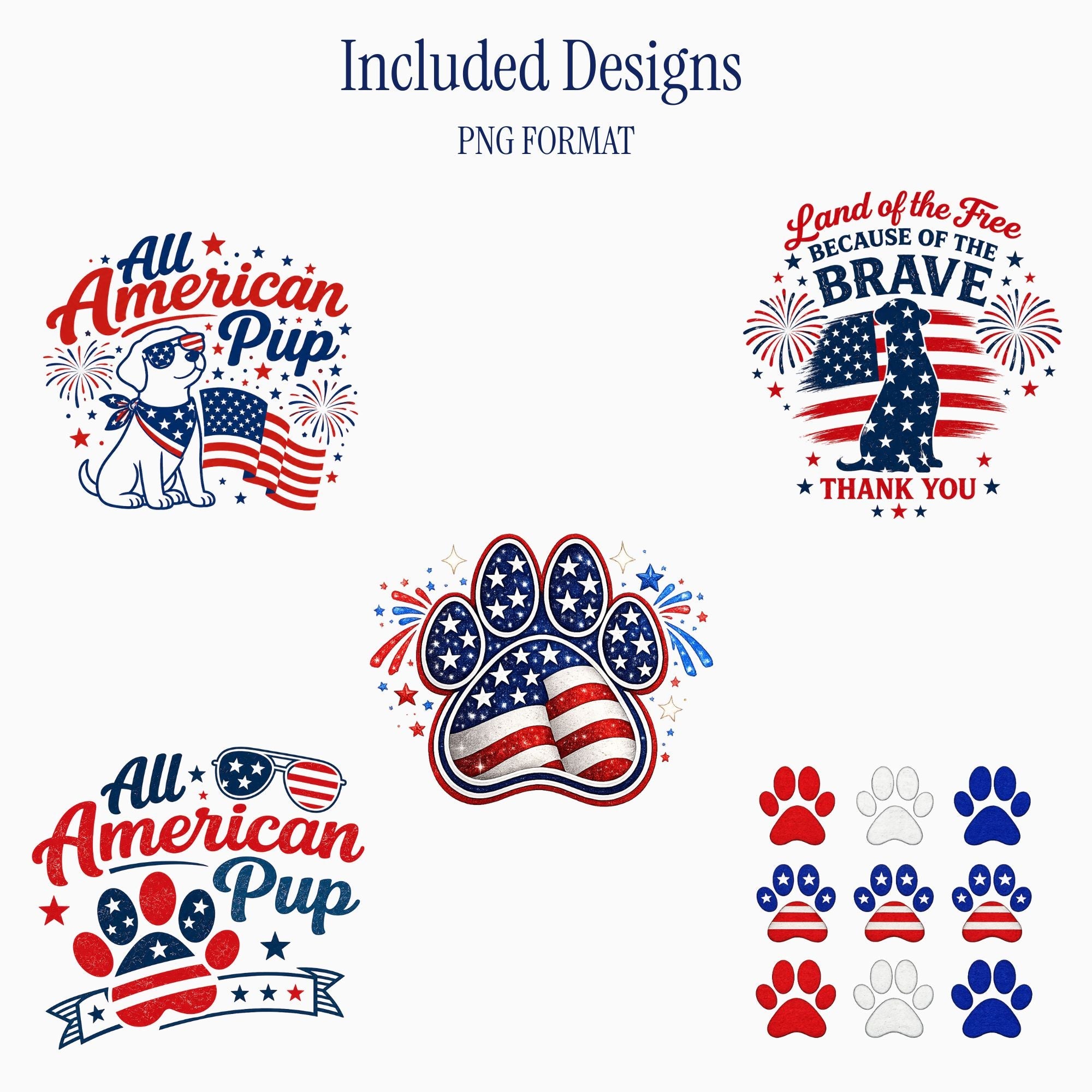 All American Pup PNG Bundle – blank dog apparel for makers and small brands | Fetch Blanks