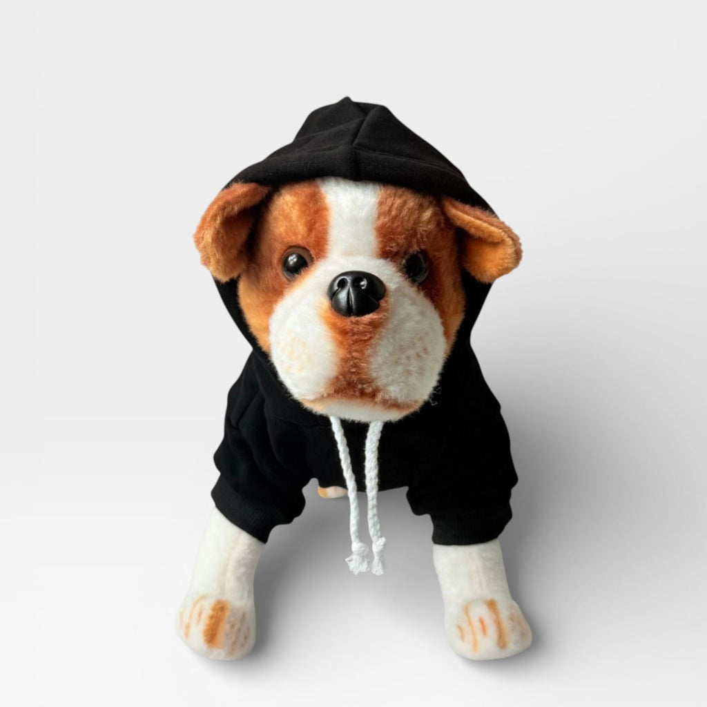 Black Fleece Classic Dog Hoodie for Custom Printing – blank dog apparel for makers and small brands | Fetch Blanks