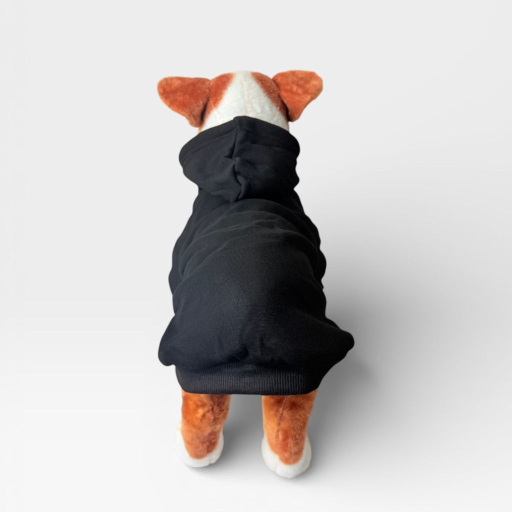 Black Fleece Classic Dog Hoodie for Custom Printing – blank dog apparel for makers and small brands | Fetch Blanks