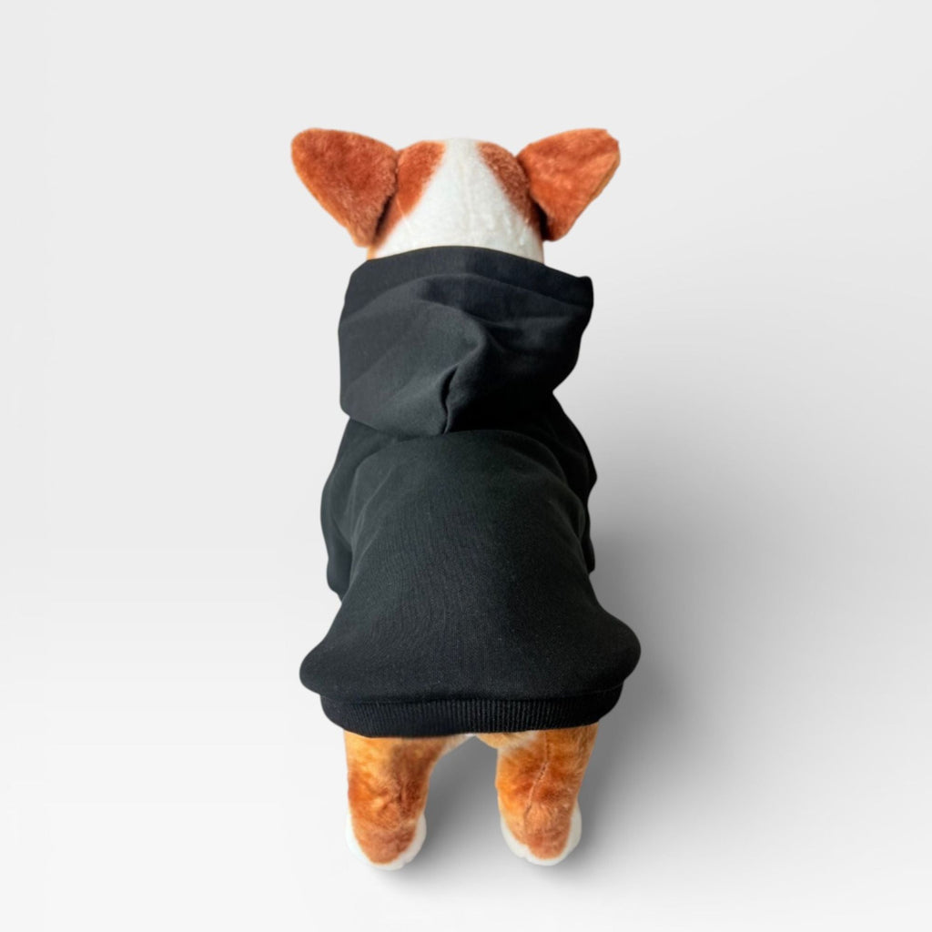 Black Fleece Signature Dog Hoodie for Custom Printing – blank dog apparel for makers and small brands | Fetch Blanks
