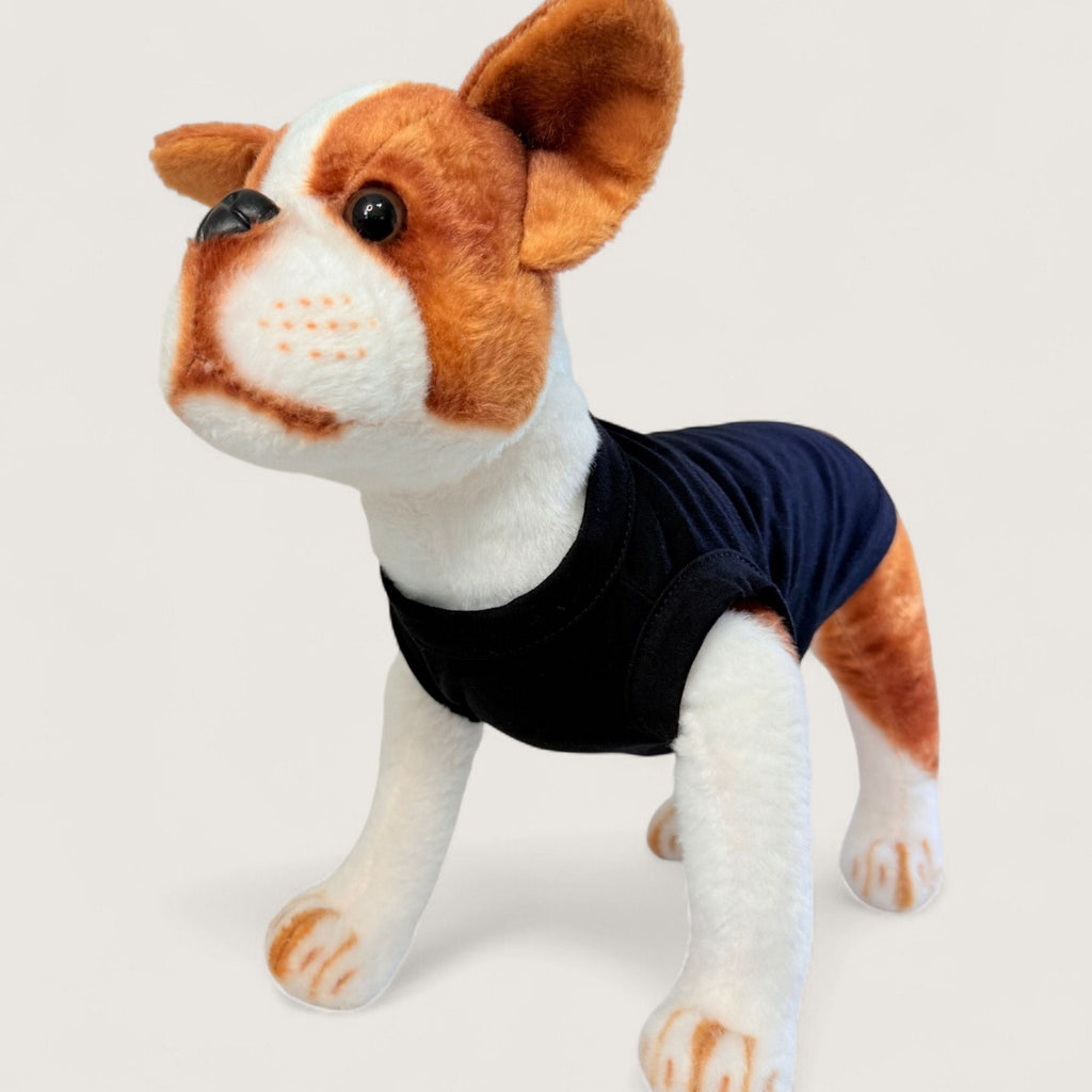Pet T-Shirt - Black, front angle view – blank dog apparel for makers and small brands | Fetch Blanks