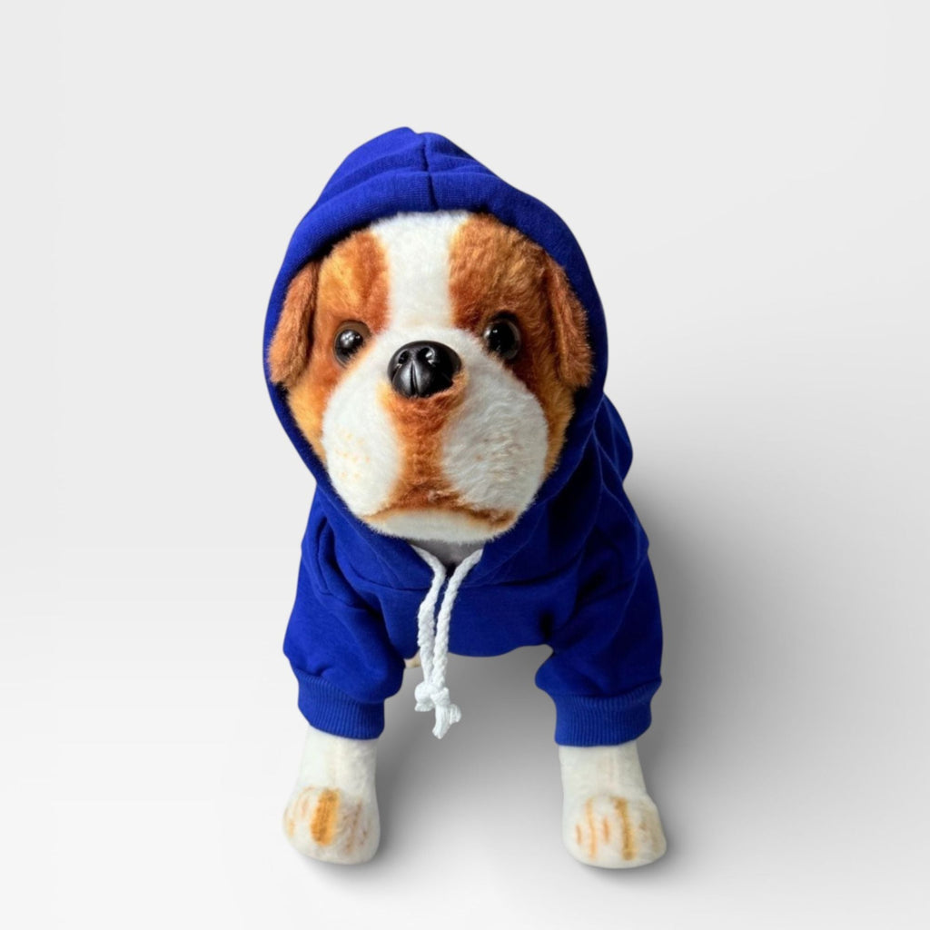 Blue Fleece Classic Dog Hoodie for Custom Printing – blank dog apparel for makers and small brands | Fetch Blanks