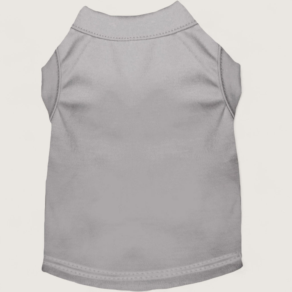 Pet T-Shirt - Gray, flat lay – blank dog apparel for makers and small brands | Fetch Blanks