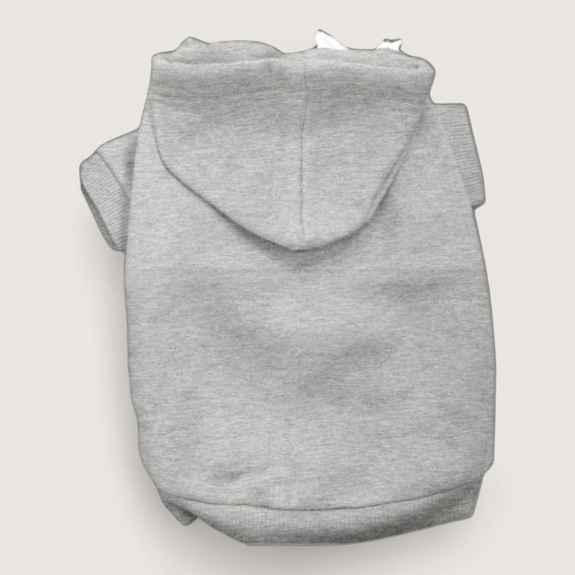 Gray Dog Hoodie - Cotton Blend, flat lay – blank dog apparel for makers and small brands | Fetch Blanks
