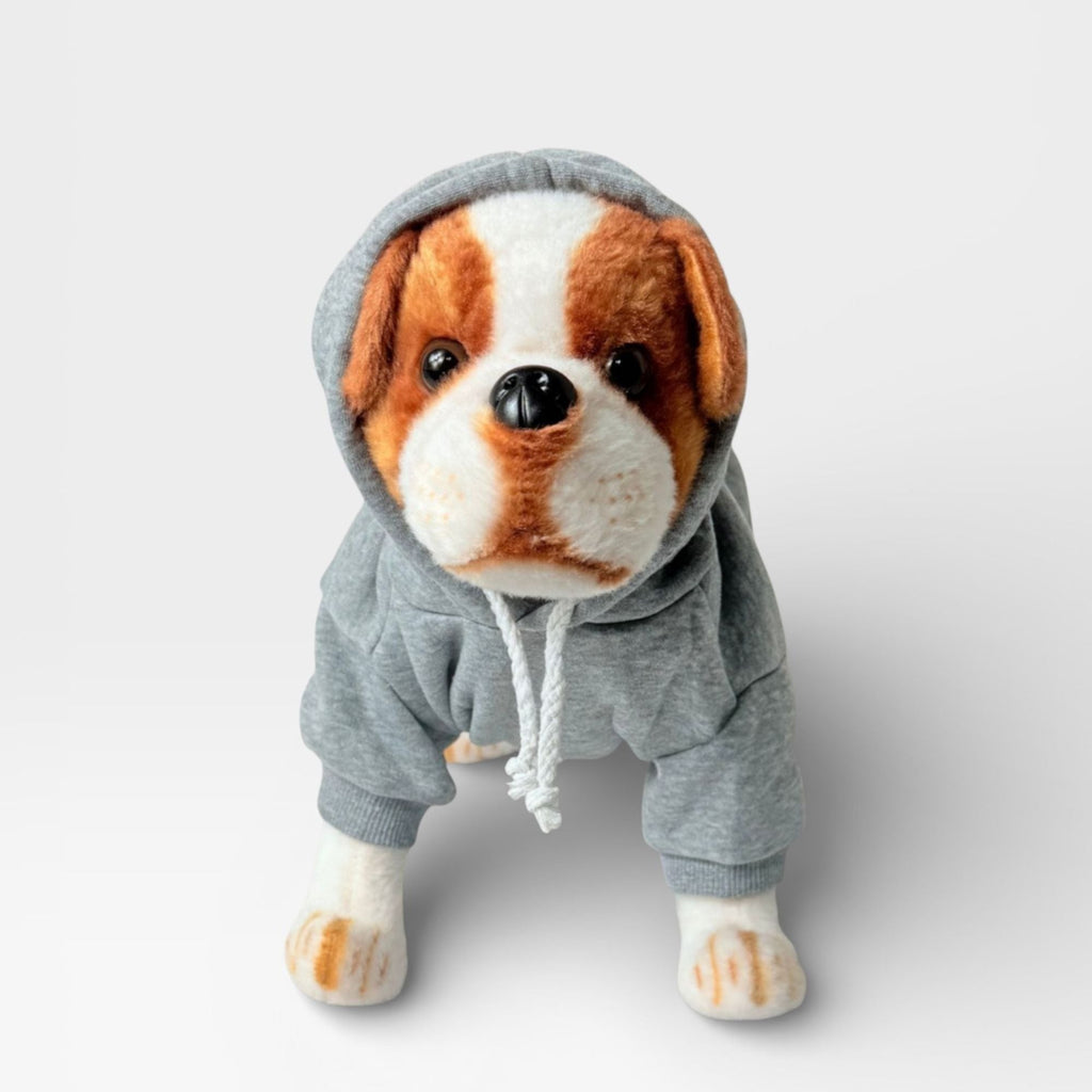 Grey Fleece Classic Dog Hoodie for Custom Printing – blank dog apparel for makers and small brands | Fetch Blanks