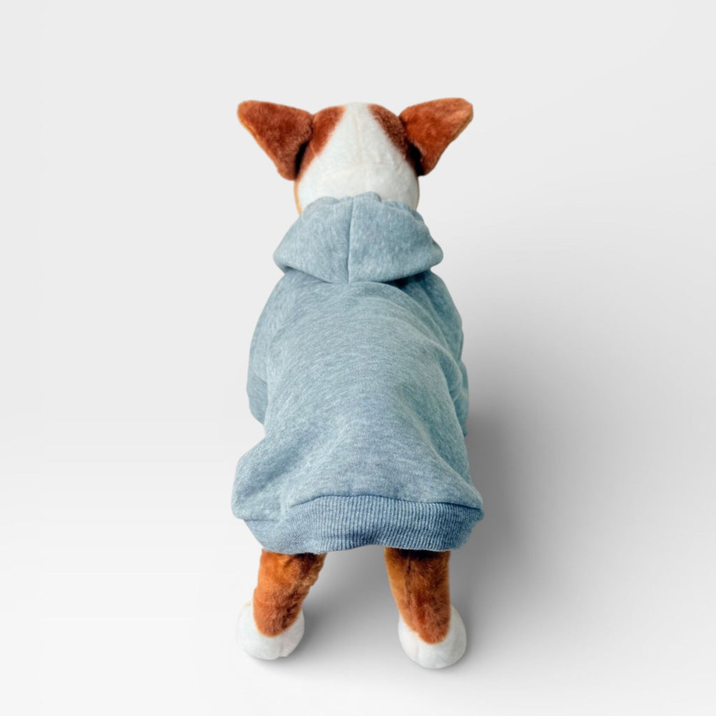 Grey Fleece Classic Dog Hoodie for Custom Printing – blank dog apparel for makers and small brands | Fetch Blanks