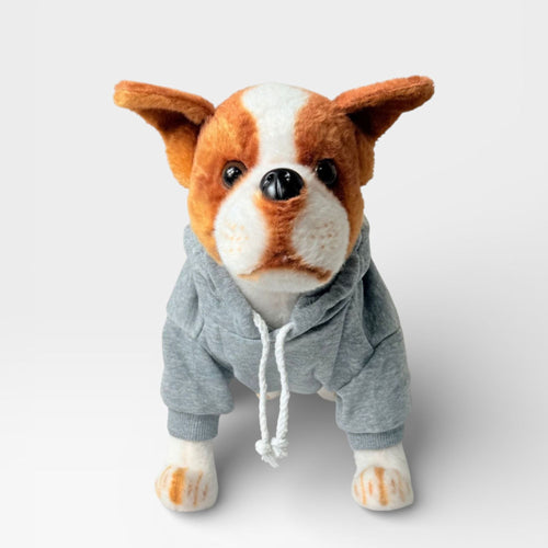 Grey Fleece Classic Dog Hoodie for Custom Printing – blank dog apparel for makers and small brands | Fetch Blanks