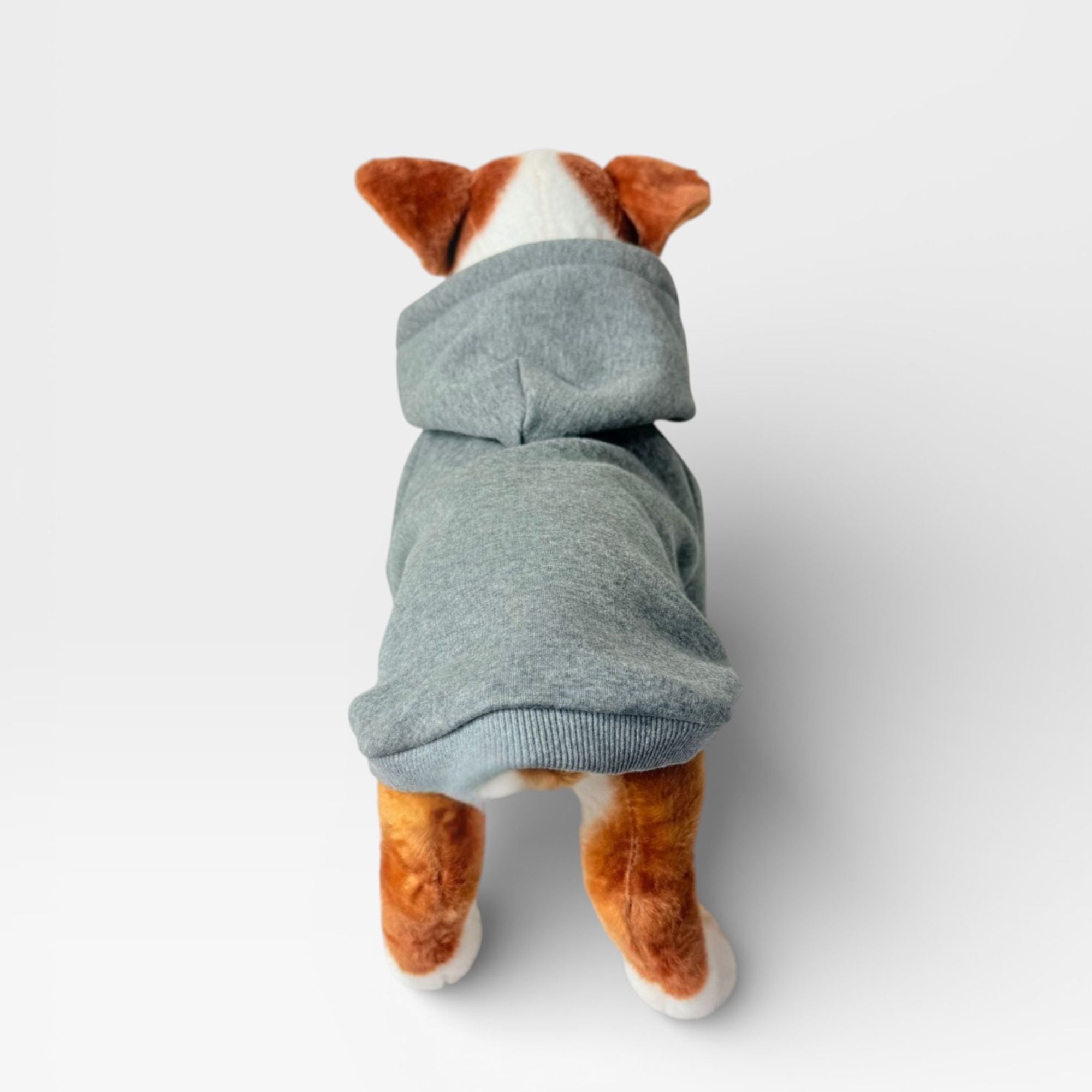 Grey Fleece Signature Dog Hoodie for Custom Printing – blank dog apparel for makers and small brands | Fetch Blanks