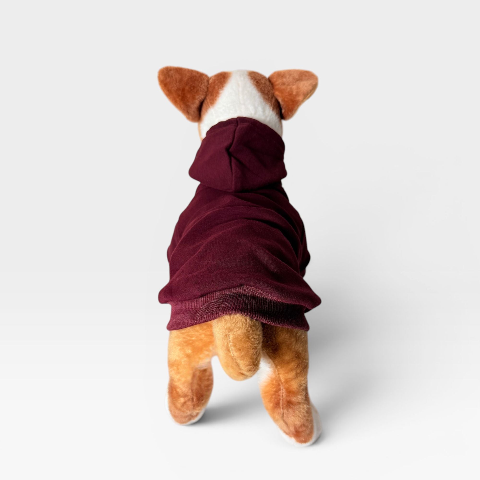 Maroon Fleece Classic Dog Hoodie for Custom Printing – blank dog apparel for makers and small brands | Fetch Blanks