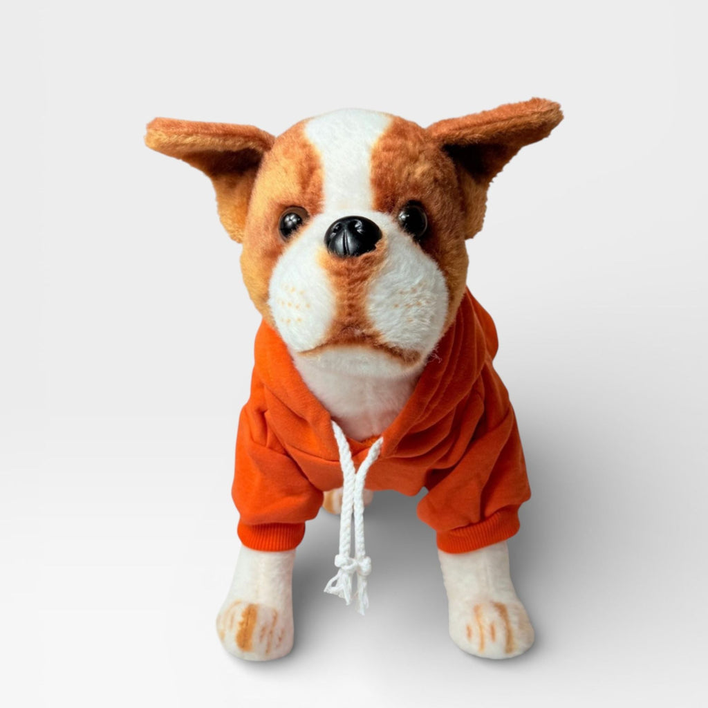 Orange Fleece Classic Dog Hoodie for Custom Printing – blank dog apparel for makers and small brands | Fetch Blanks