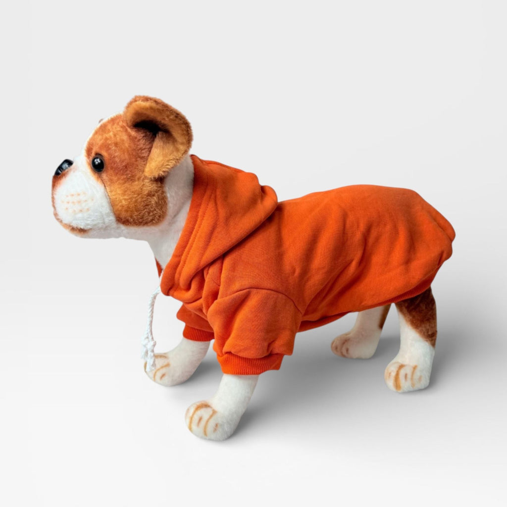 Orange Fleece Classic Dog Hoodie for Custom Printing – blank dog apparel for makers and small brands | Fetch Blanks