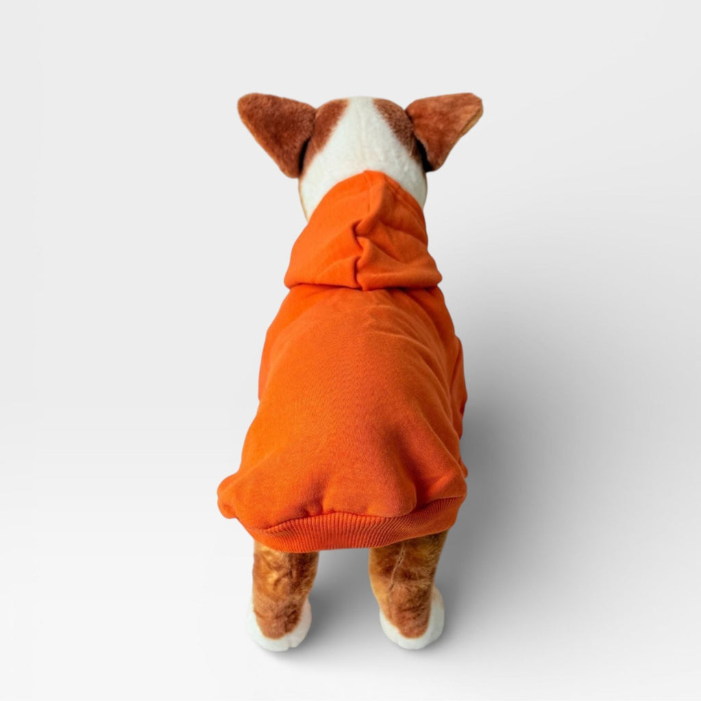 Orange Fleece Classic Dog Hoodie for Custom Printing – blank dog apparel for makers and small brands | Fetch Blanks