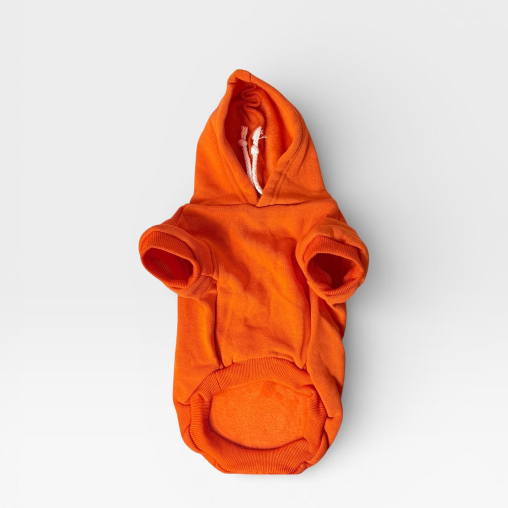 Orange Fleece Classic Dog Hoodie for Custom Printing – blank dog apparel for makers and small brands | Fetch Blanks