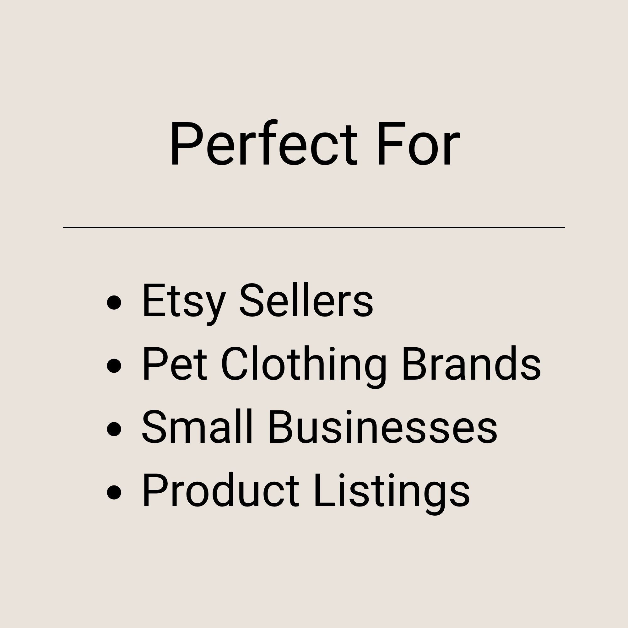 Pet Clothing Size Chart Bundle (Hoodie + T-Shirt) – Editable Canva Templates – blank dog apparel for makers and small brands | Fetch Blanks