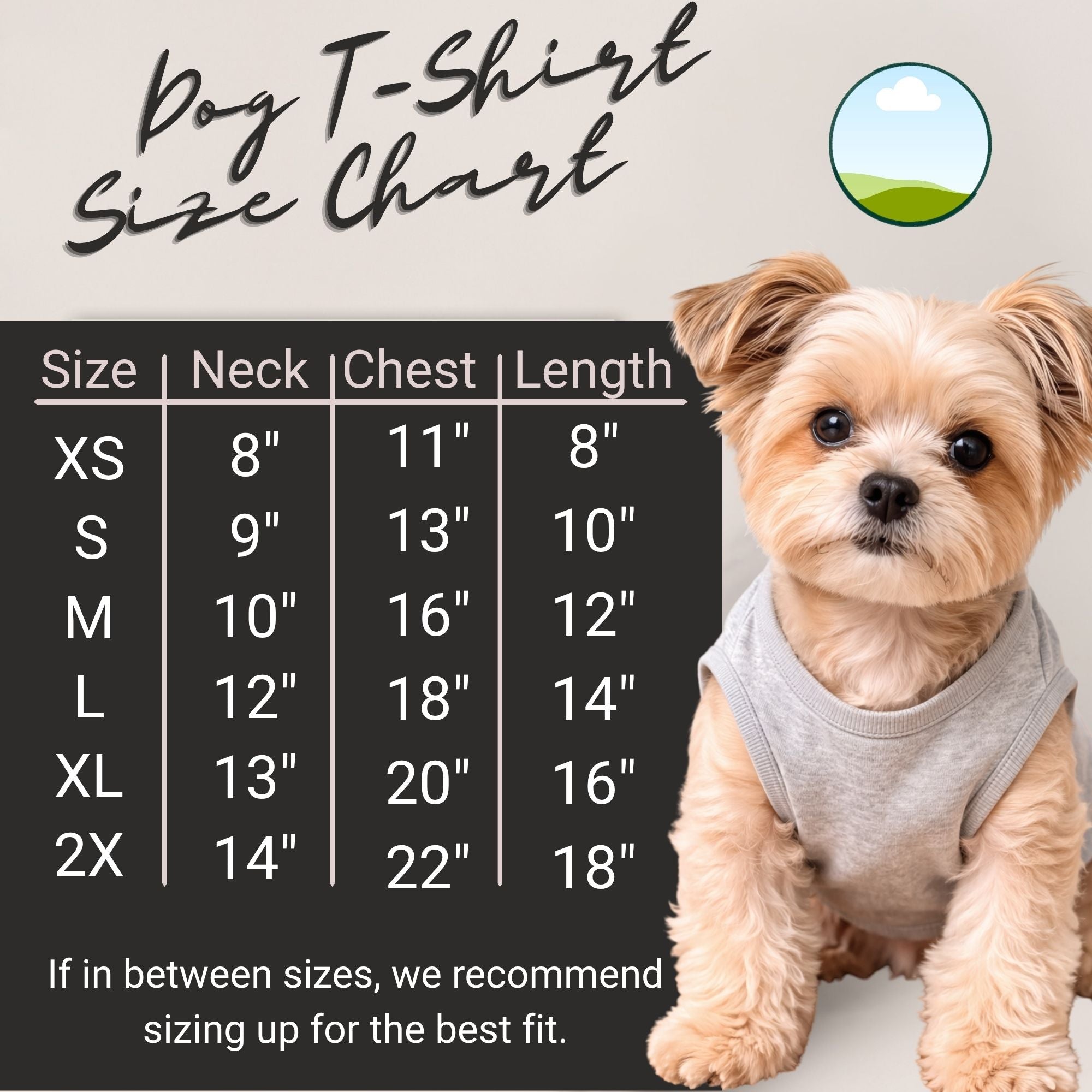 Pet Clothing Size Chart Bundle (Hoodie + T-Shirt) – Editable Canva Templates – blank dog apparel for makers and small brands | Fetch Blanks