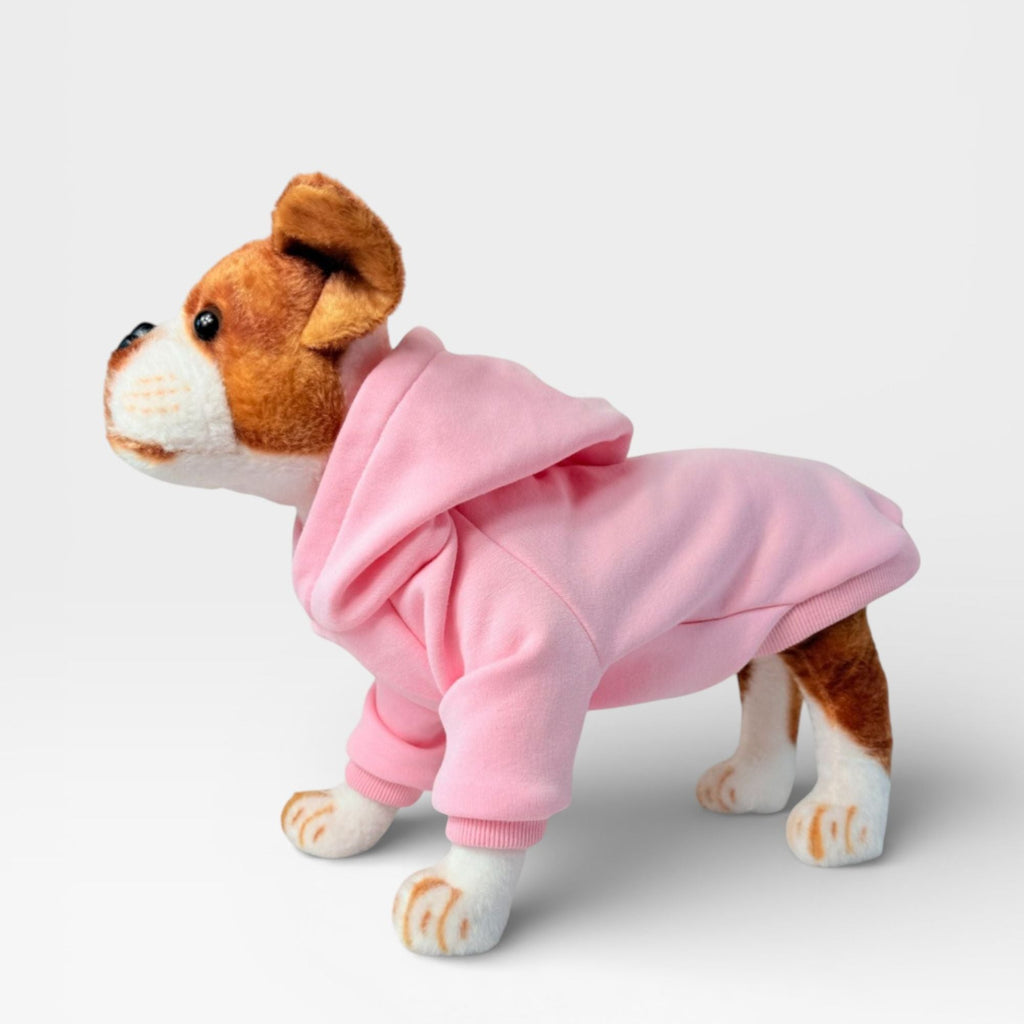 Pink Fleece Signature Dog Hoodie for Custom Printing – blank dog apparel for makers and small brands | Fetch Blanks