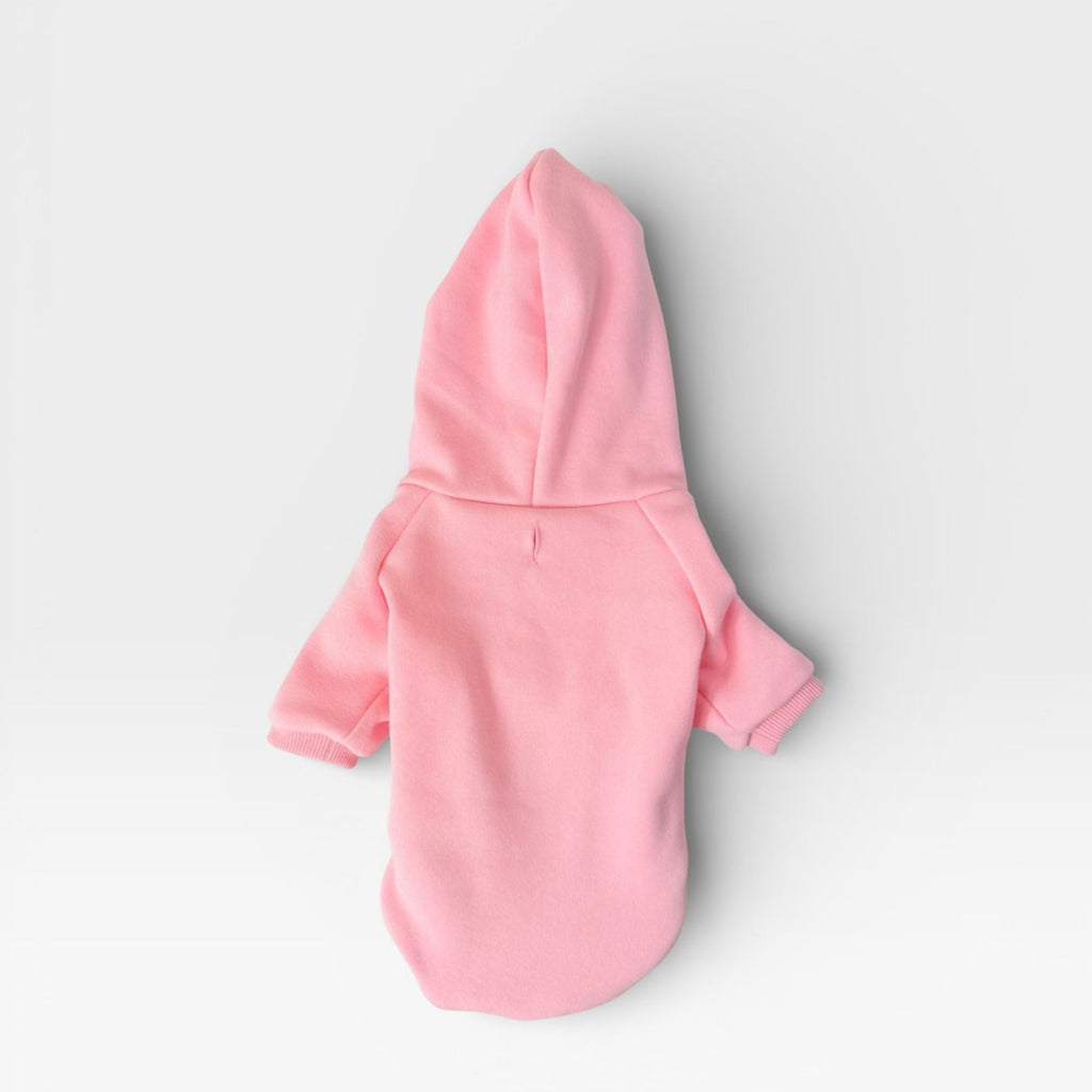 Pink Fleece Signature Dog Hoodie for Custom Printing – blank dog apparel for makers and small brands | Fetch Blanks