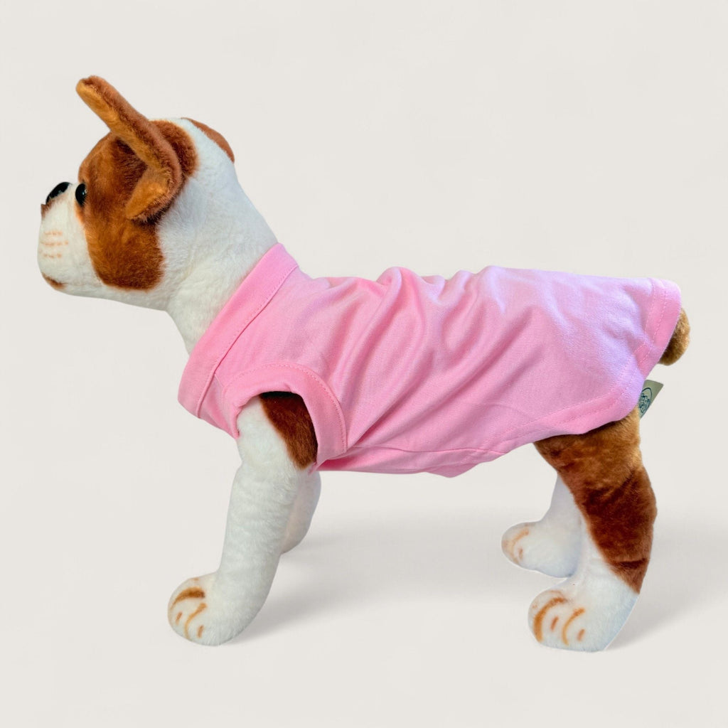 Pet T-Shirt - Pink, left side view – blank dog apparel for makers and small brands | Fetch Blanks