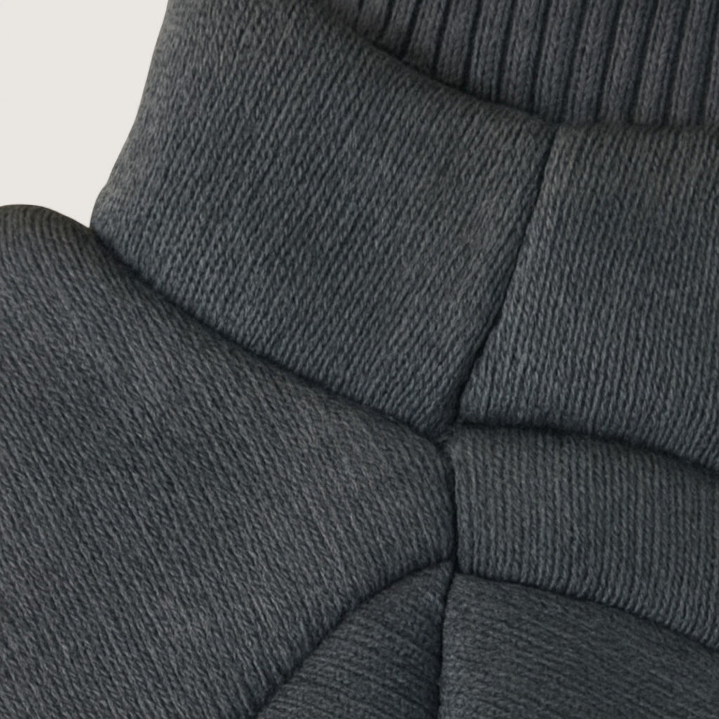 Polyester Dog Hoodie - Black, up close of stitching quality – blank dog apparel for makers and small brands | Fetch Blanks