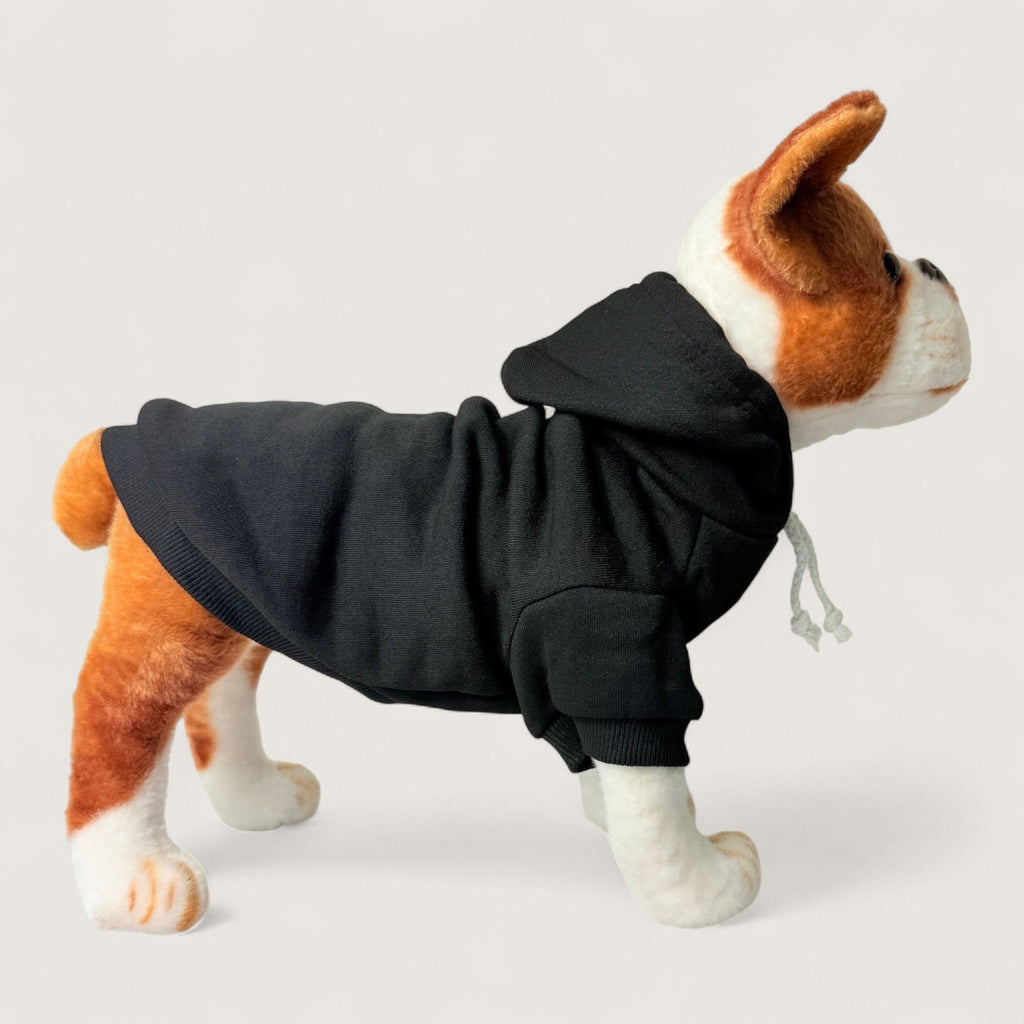 Polyester Dog Hoodie - Black, right side view – blank dog apparel for makers and small brands | Fetch Blanks