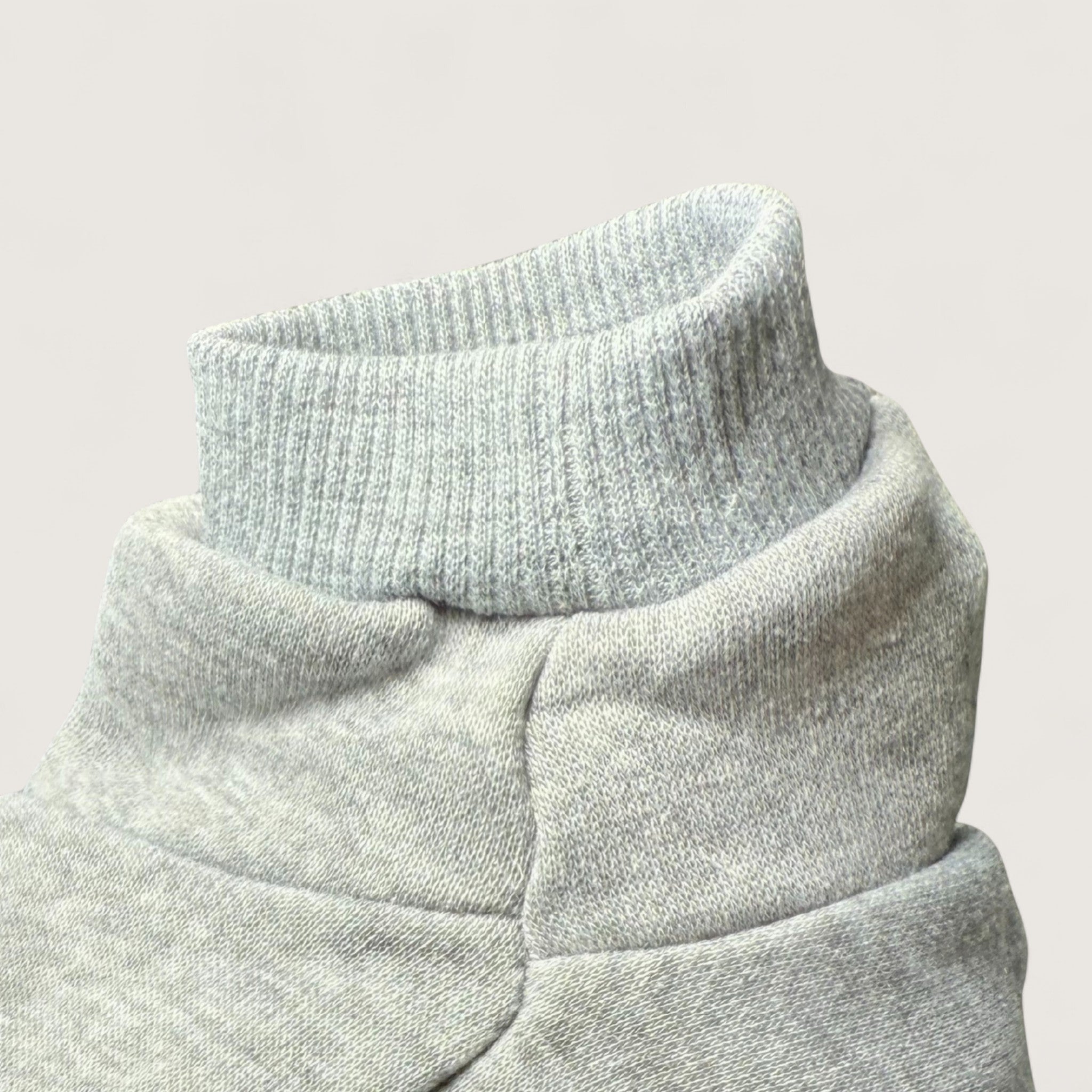 Polyester Dog Hoodie - Gray, up close of stitching quality – blank dog apparel for makers and small brands | Fetch Blanks