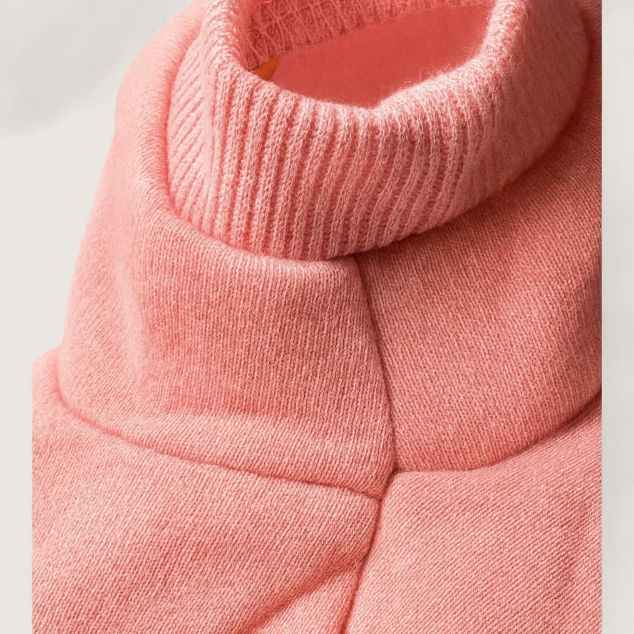 Polyester Dog Hoodie - Pink, up close of stitching quality – blank dog apparel for makers and small brands | Fetch Blanks