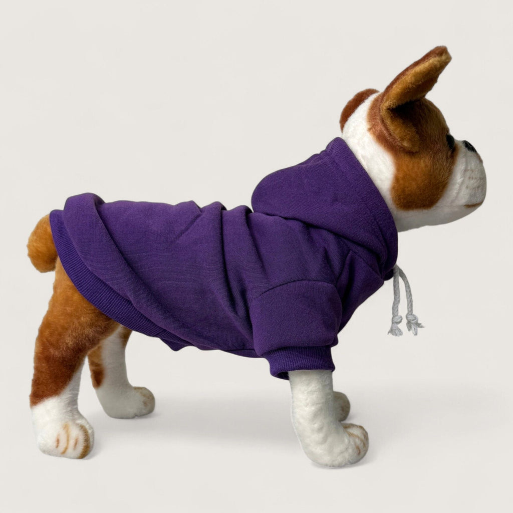 Polyester Dog Hoodie - Purple, right side view – blank dog apparel for makers and small brands | Fetch Blanks