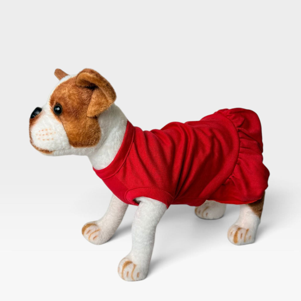Red Blank Dog Dress for Custom Printing – blank dog apparel for makers and small brands | Fetch Blanks