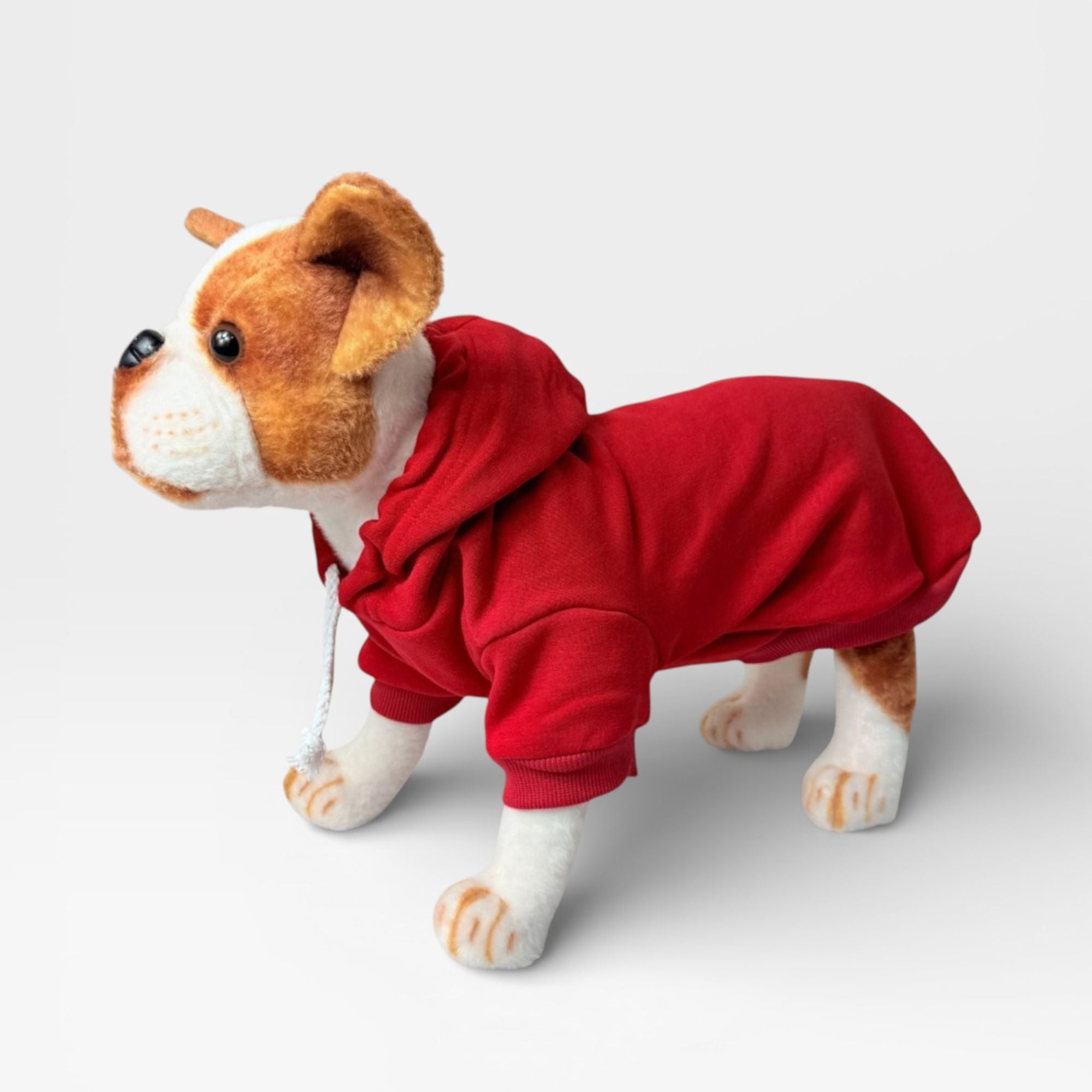 Red Fleece Classic Dog Hoodie for Custom Printing – blank dog apparel for makers and small brands | Fetch Blanks