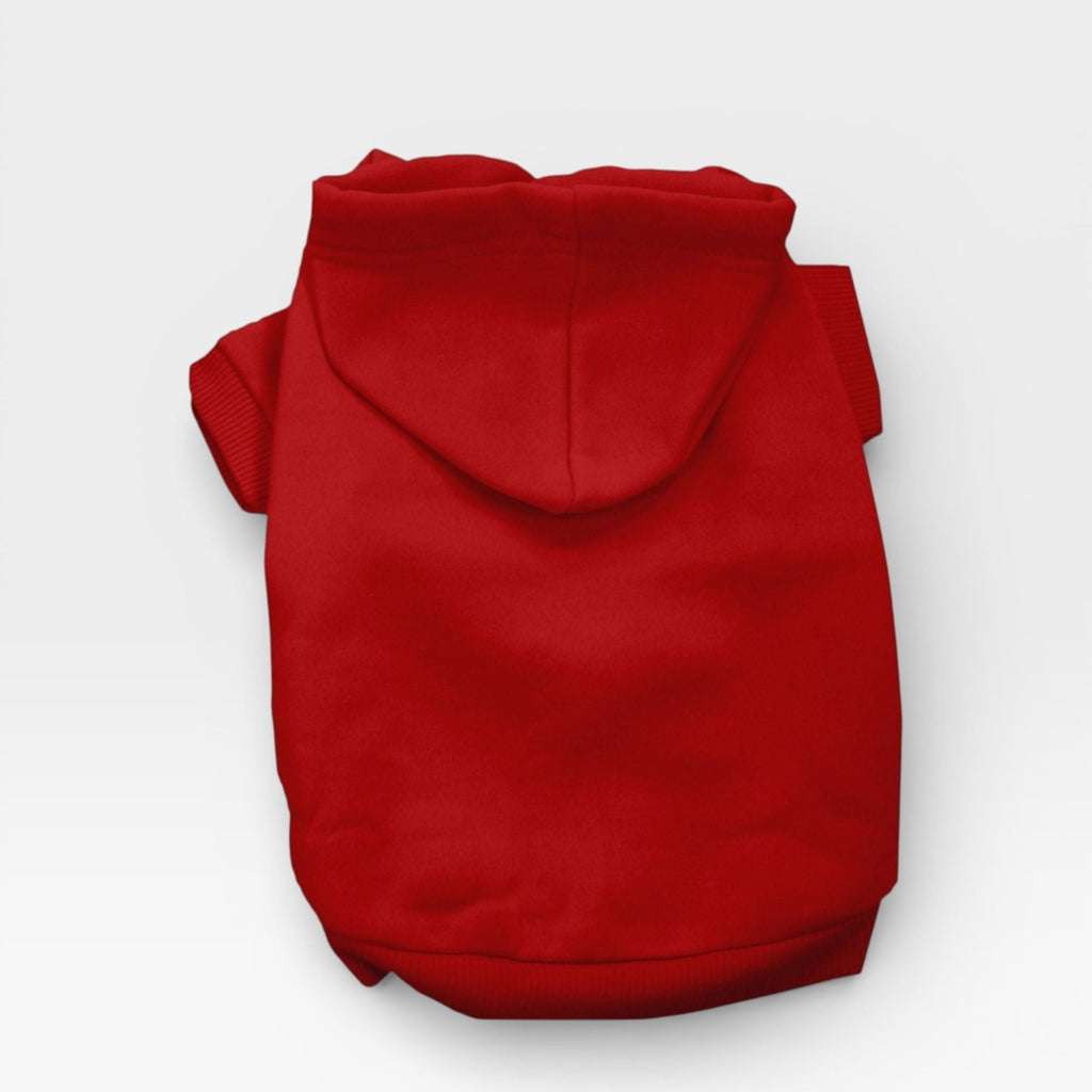Red Fleece Classic Dog Hoodie for Custom Printing – blank dog apparel for makers and small brands | Fetch Blanks