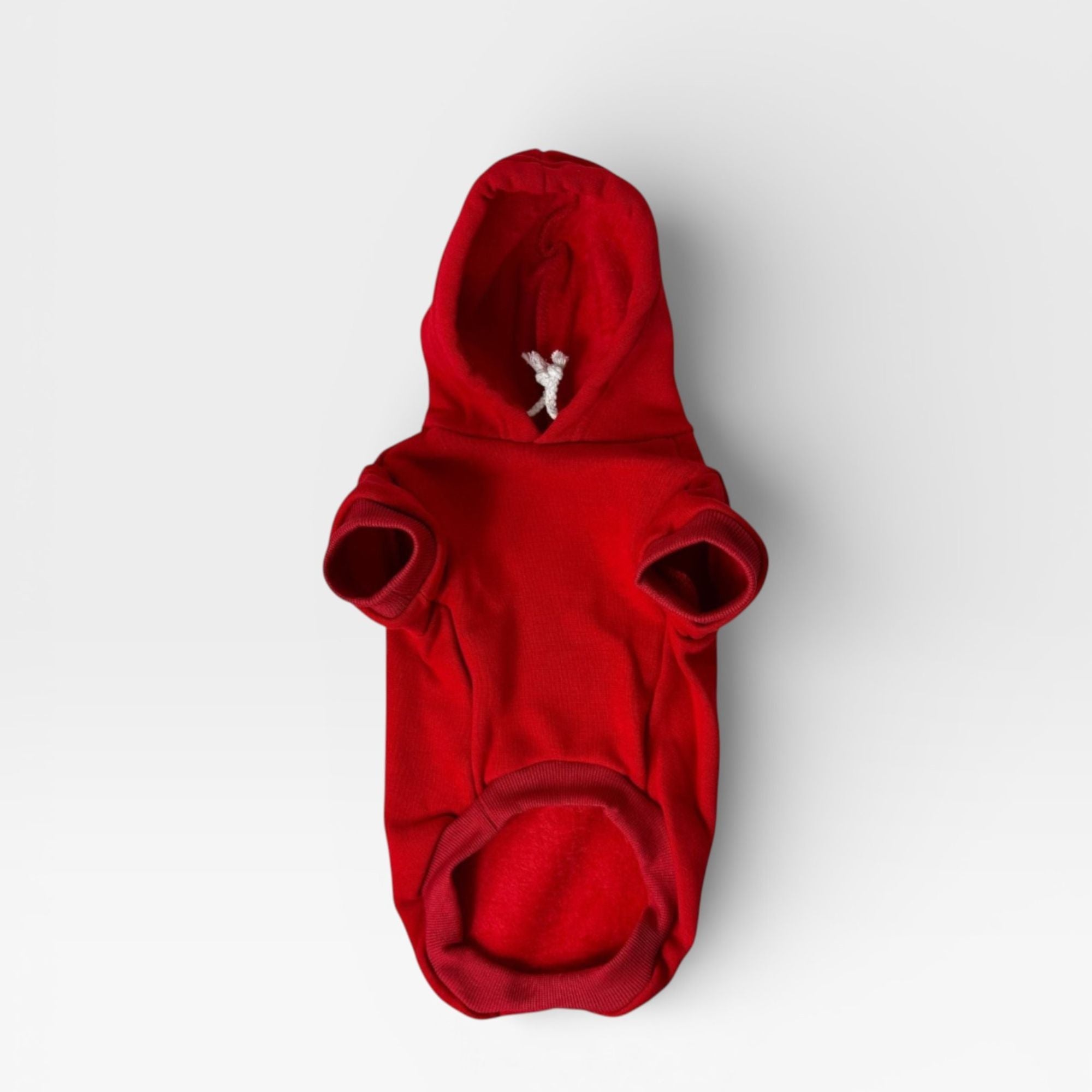 Red Fleece Classic Dog Hoodie for Custom Printing – blank dog apparel for makers and small brands | Fetch Blanks