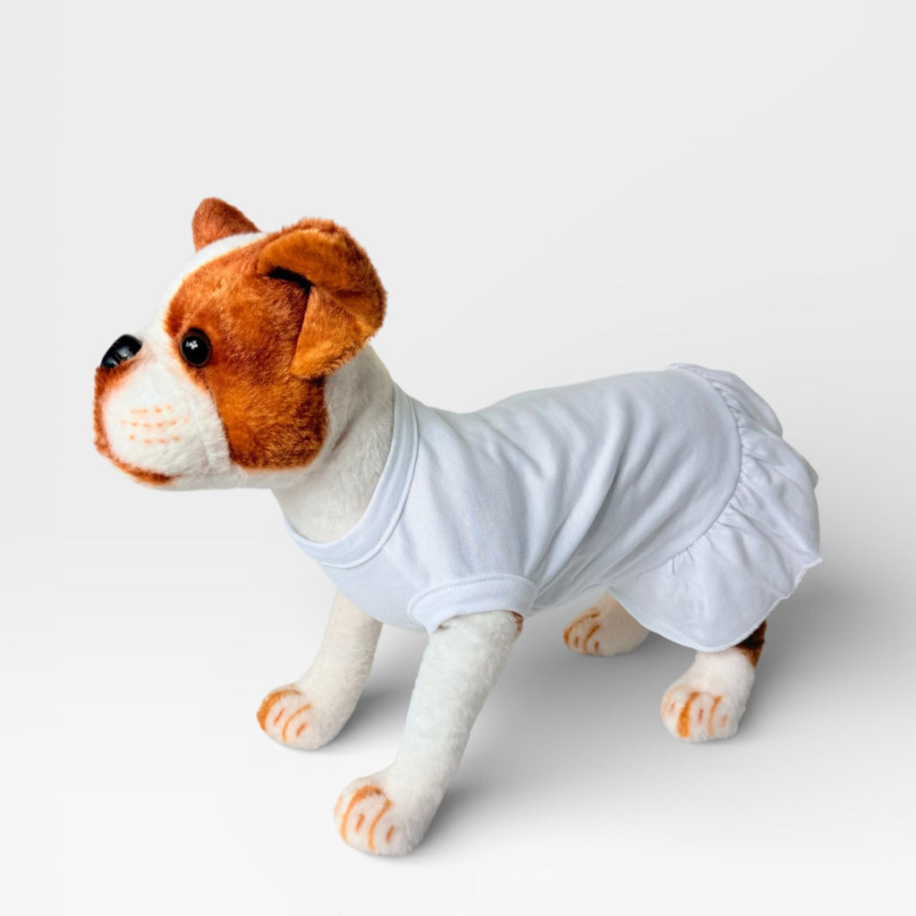 White Blank Dog Dress for Custom Printing – blank dog apparel for makers and small brands | Fetch Blanks