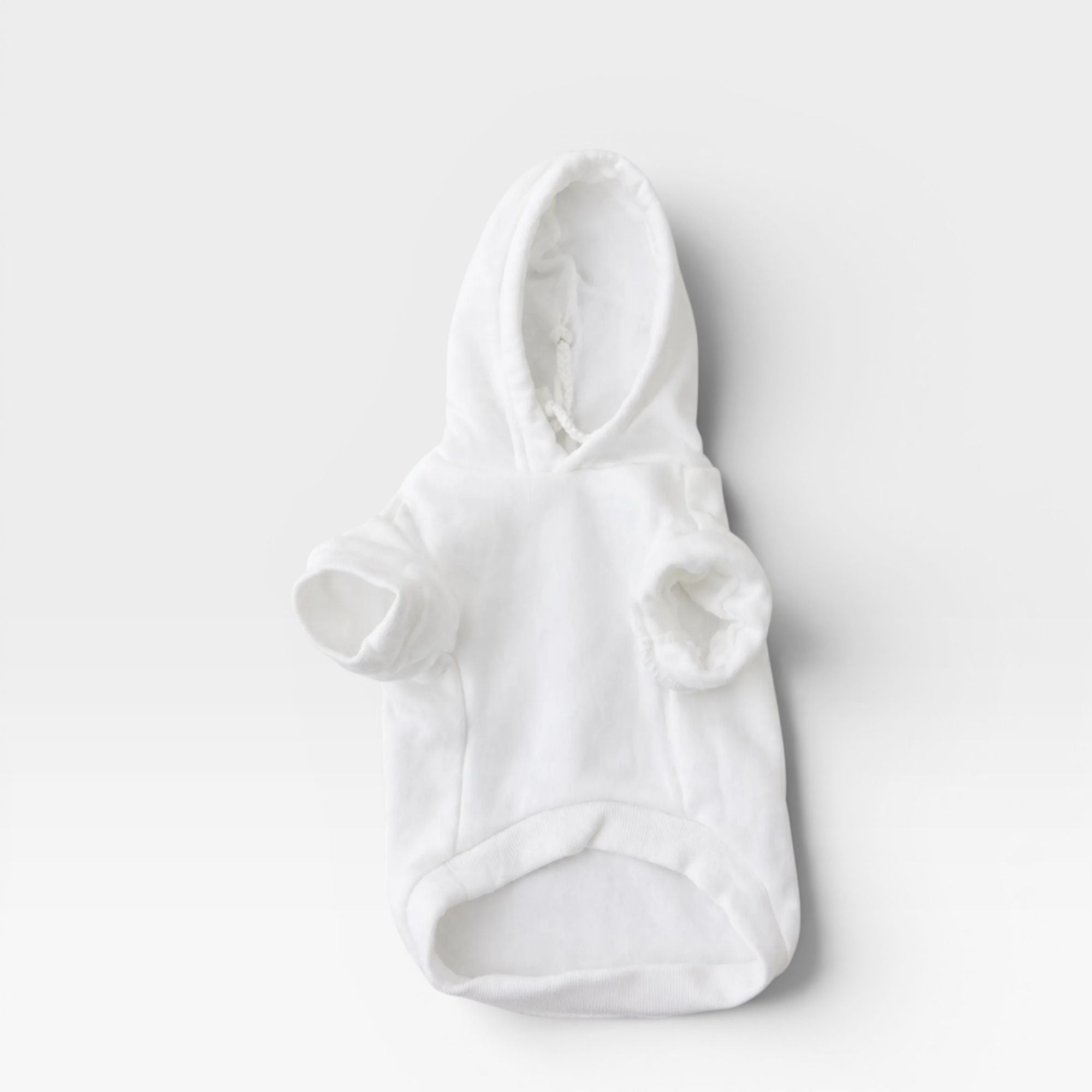 White Performance Dog Hoodie – blank dog apparel for makers and small brands | Fetch Blanks
