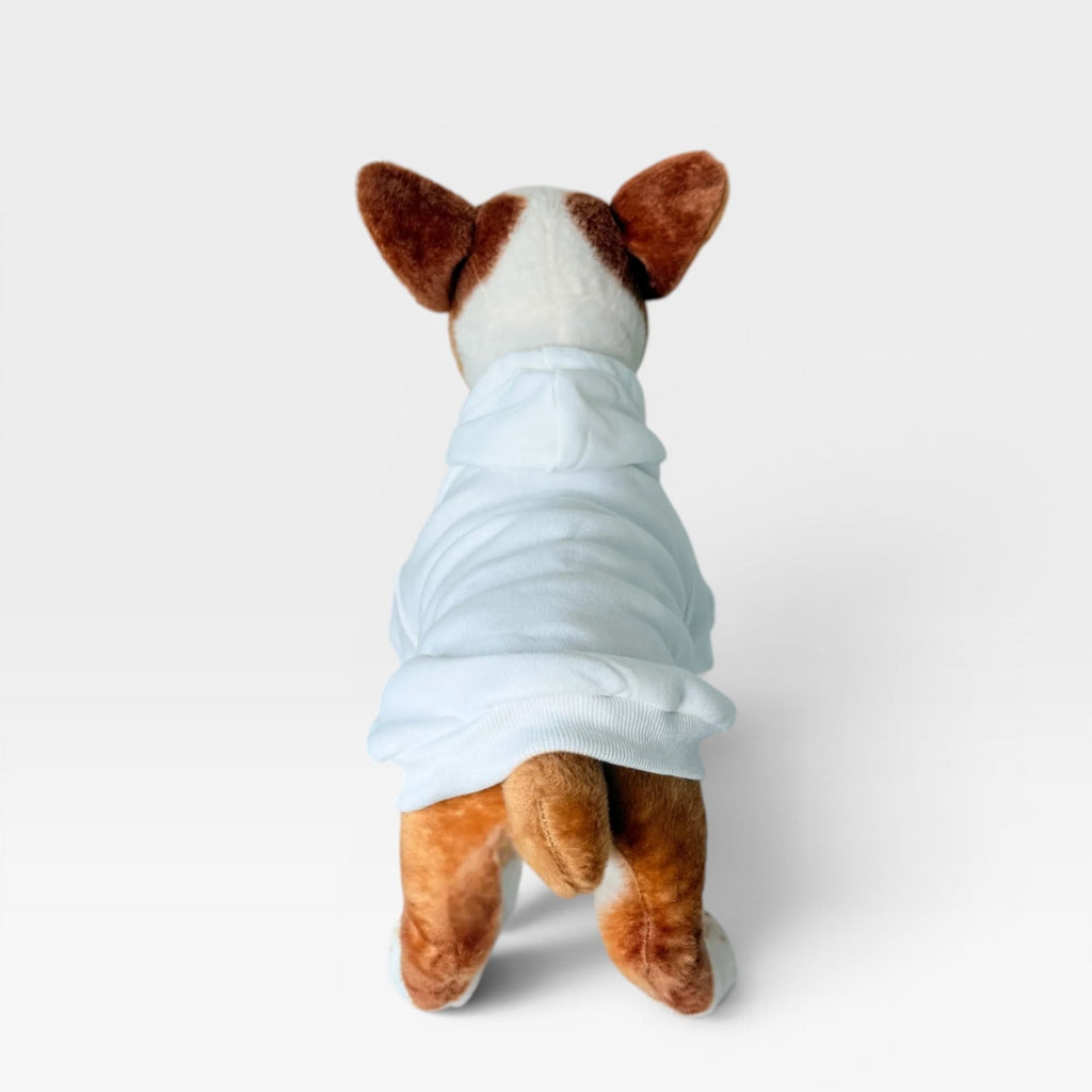 White Performance Dog Hoodie – blank dog apparel for makers and small brands | Fetch Blanks