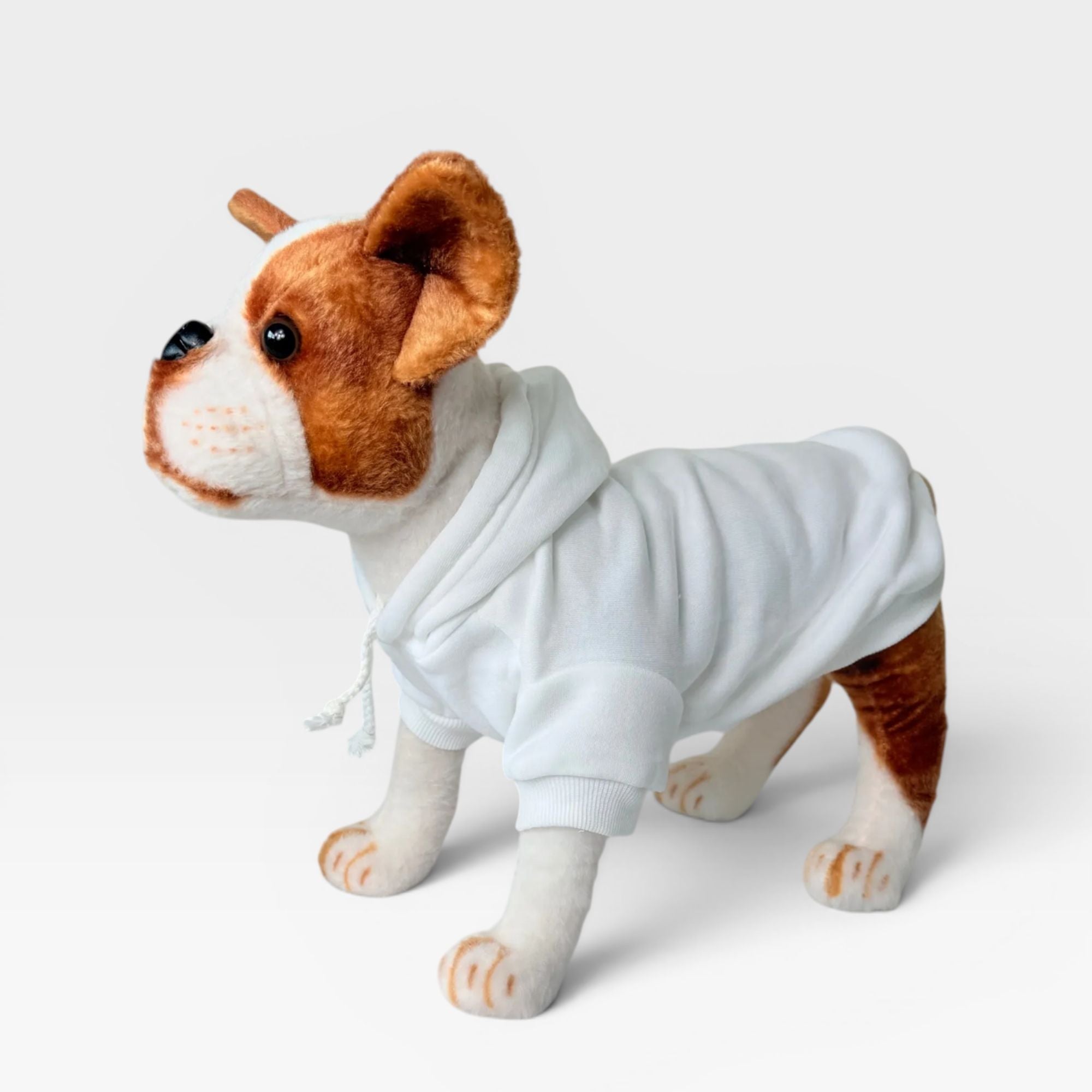 White Performance Dog Hoodie – blank dog apparel for makers and small brands | Fetch Blanks