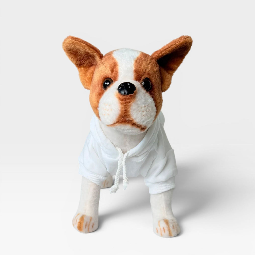 White Performance Dog Hoodie – blank dog apparel for makers and small brands | Fetch Blanks