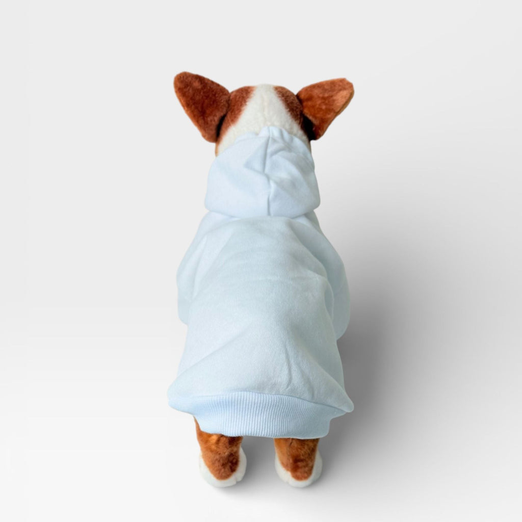 White Polyester Blank Dog Hoodie - Sublimation & HTV Ready – blank dog apparel for makers and small brands | Fetch Blanks