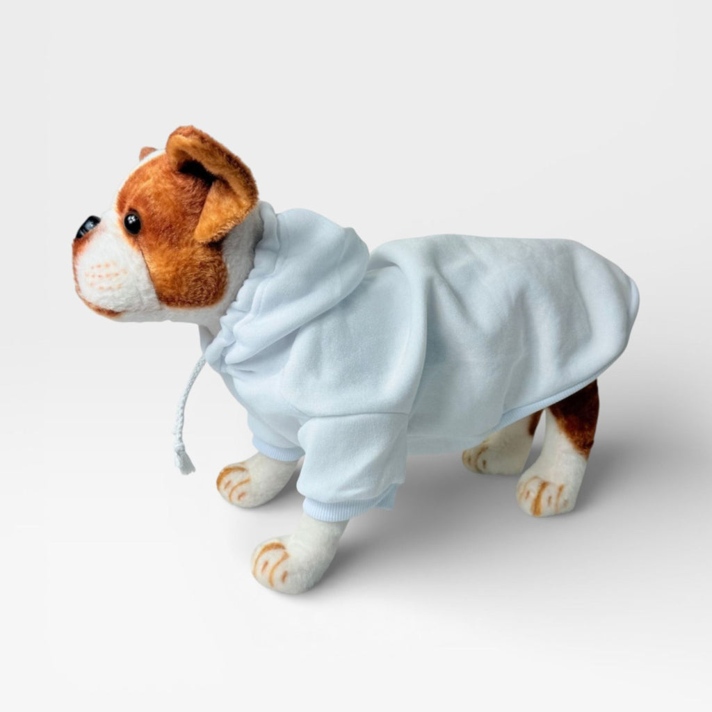 White Polyester Blank Dog Hoodie - Sublimation & HTV Ready – blank dog apparel for makers and small brands | Fetch Blanks