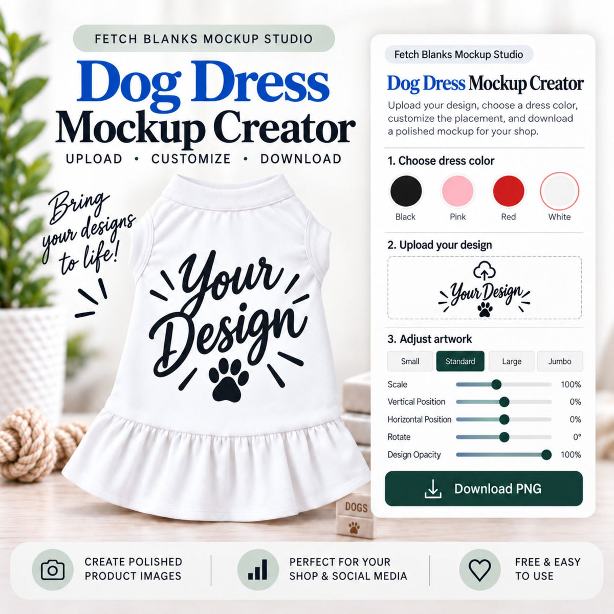 Dog Dress Mockup Creator