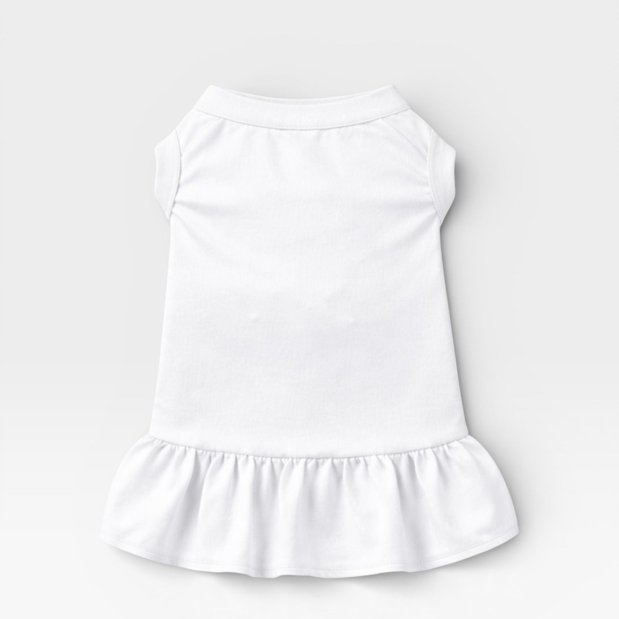 White Blank Dog Dress for Custom Printing